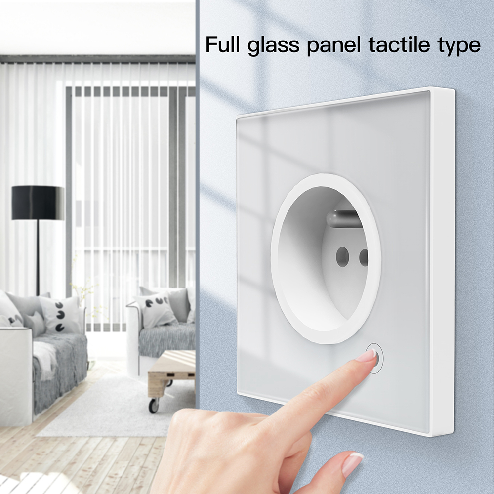 MoesHouse Tuya WiFi Smart Socket Switch EU Plug 16A Intelligent APP Remote Montoring Electricity Power Timer Schedule Voice Control Work with Alexa Google